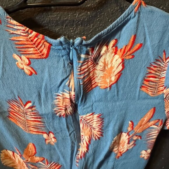 Forever 21 Orange Pleated Ruffled Mini Sundress - Picture 3 of 4